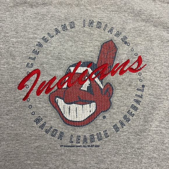 Vintage 2005 Lee Sport Gray Cleveland Indians MLB Logo Women's T-Shirt Size M - Picture 3 of 10